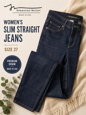 Sebastian McCall Made in USA Dark Wash Slim Straight Fit Jeans Size 27
